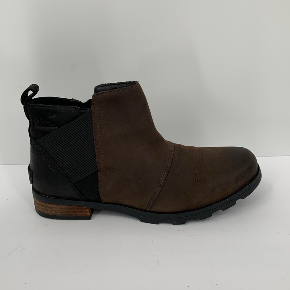 Sorel Brown and Black Women's Winter Rain Ankle Boots